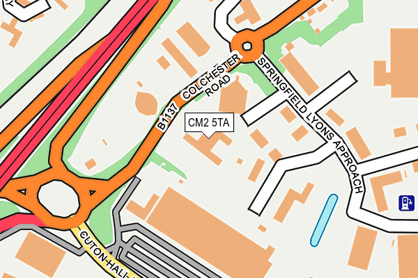 CM2 5TA map - OS OpenMap – Local (Ordnance Survey)