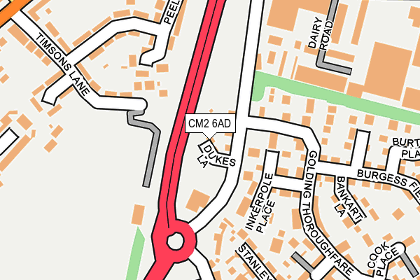 CM2 6AD map - OS OpenMap – Local (Ordnance Survey)