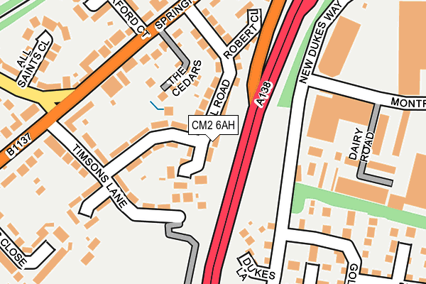 CM2 6AH map - OS OpenMap – Local (Ordnance Survey)