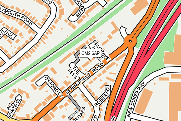 CM2 6AP map - OS OpenMap – Local (Ordnance Survey)