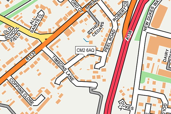 CM2 6AQ map - OS OpenMap – Local (Ordnance Survey)