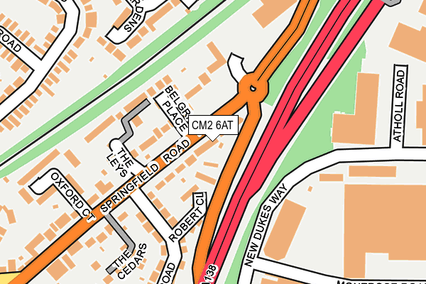 CM2 6AT map - OS OpenMap – Local (Ordnance Survey)