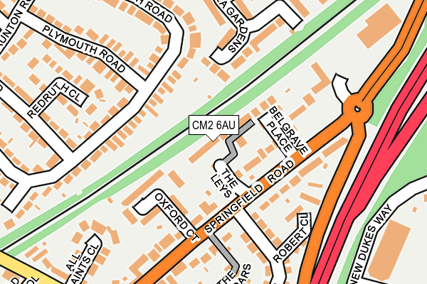 CM2 6AU map - OS OpenMap – Local (Ordnance Survey)