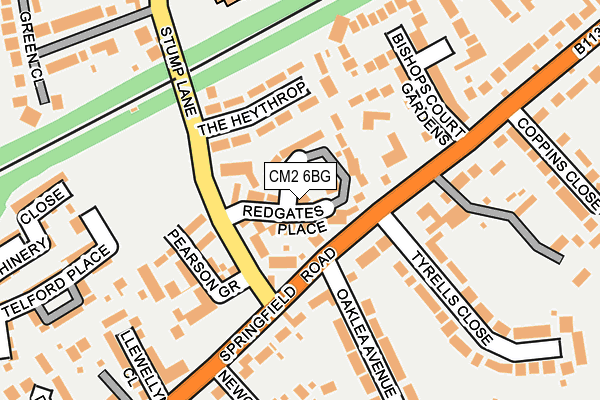 CM2 6BG map - OS OpenMap – Local (Ordnance Survey)