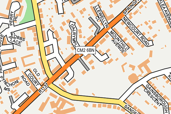 CM2 6BN map - OS OpenMap – Local (Ordnance Survey)
