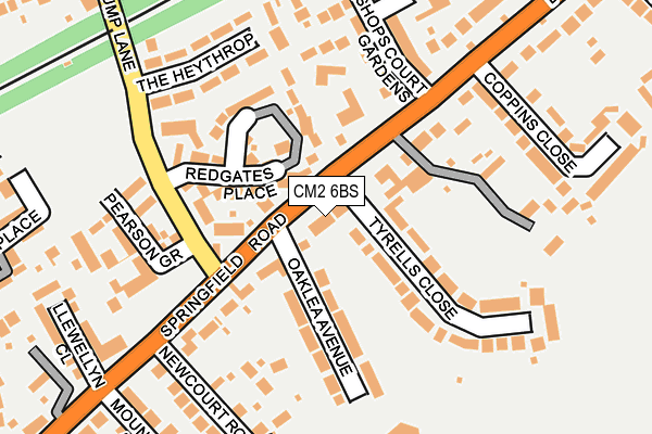 CM2 6BS map - OS OpenMap – Local (Ordnance Survey)