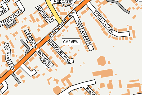CM2 6BW map - OS OpenMap – Local (Ordnance Survey)