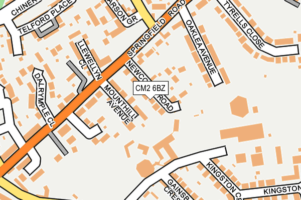CM2 6BZ map - OS OpenMap – Local (Ordnance Survey)