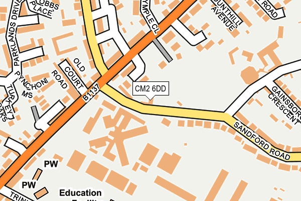 CM2 6DD map - OS OpenMap – Local (Ordnance Survey)