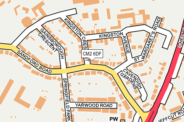 CM2 6DF map - OS OpenMap – Local (Ordnance Survey)