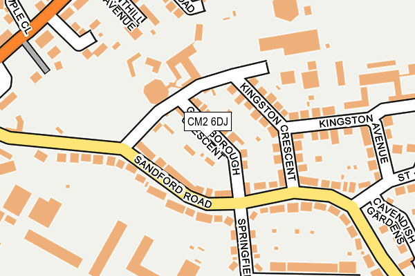 CM2 6DJ map - OS OpenMap – Local (Ordnance Survey)