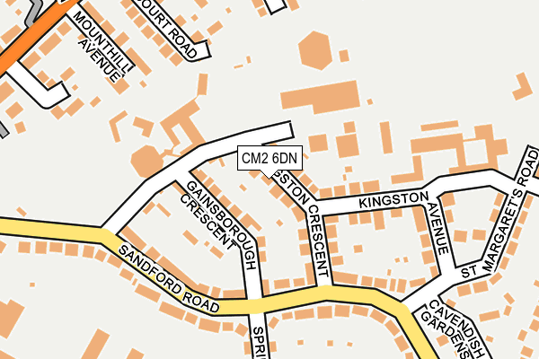 CM2 6DN map - OS OpenMap – Local (Ordnance Survey)