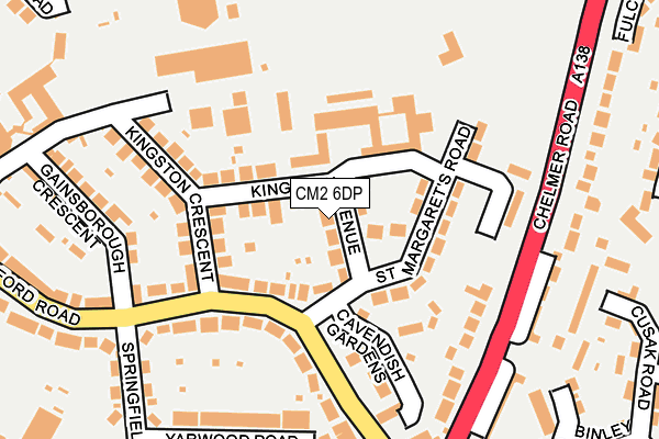 CM2 6DP map - OS OpenMap – Local (Ordnance Survey)