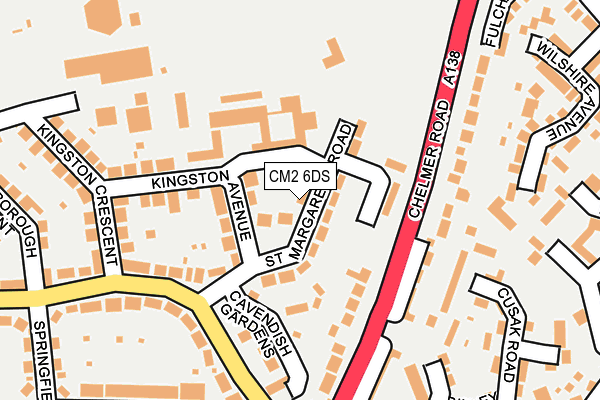 CM2 6DS map - OS OpenMap – Local (Ordnance Survey)