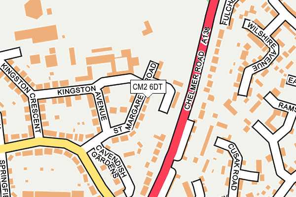 CM2 6DT map - OS OpenMap – Local (Ordnance Survey)