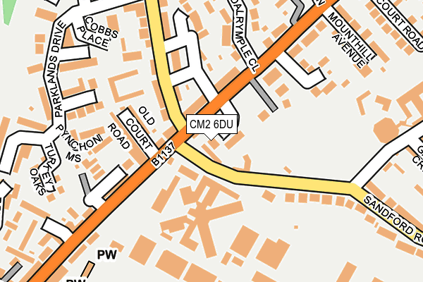 CM2 6DU map - OS OpenMap – Local (Ordnance Survey)