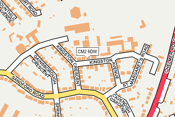CM2 6DW map - OS OpenMap – Local (Ordnance Survey)