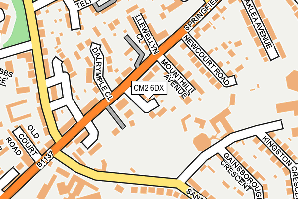CM2 6DX map - OS OpenMap – Local (Ordnance Survey)