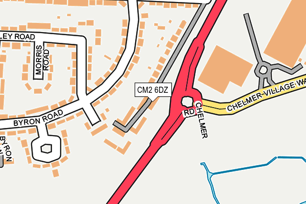 CM2 6DZ map - OS OpenMap – Local (Ordnance Survey)