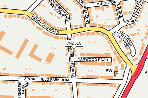 CM2 6EG map - OS OpenMap – Local (Ordnance Survey)