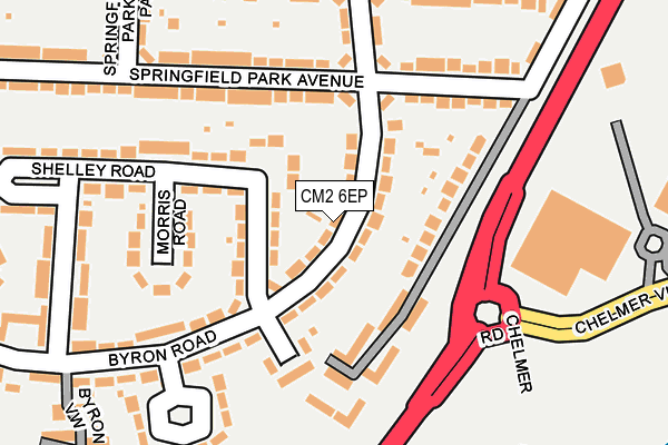 CM2 6EP map - OS OpenMap – Local (Ordnance Survey)