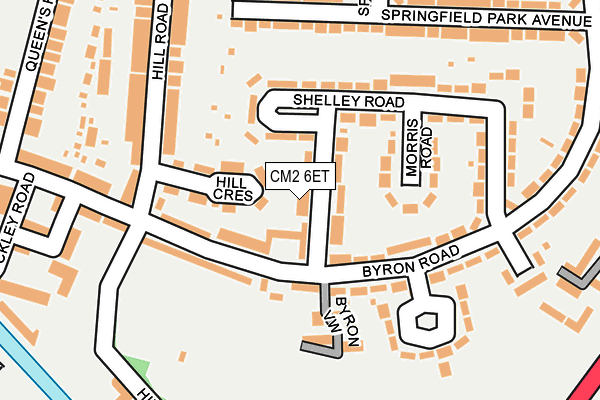 CM2 6ET map - OS OpenMap – Local (Ordnance Survey)