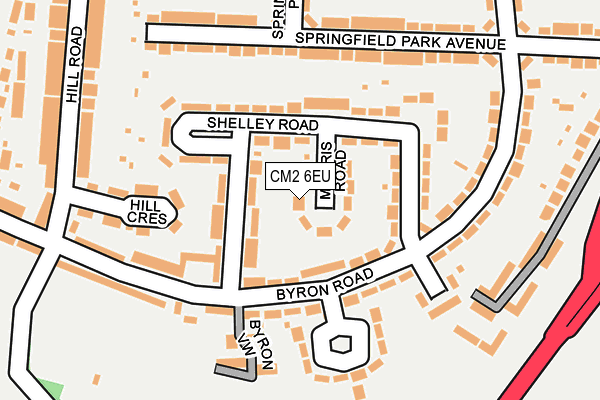 CM2 6EU map - OS OpenMap – Local (Ordnance Survey)
