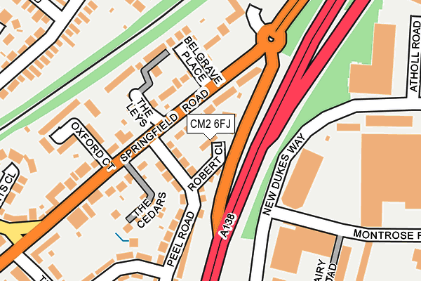 CM2 6FJ map - OS OpenMap – Local (Ordnance Survey)