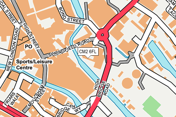 CM2 6FL map - OS OpenMap – Local (Ordnance Survey)
