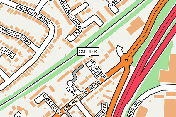 CM2 6FR map - OS OpenMap – Local (Ordnance Survey)