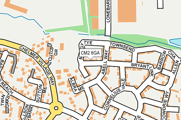 CM2 6GA map - OS OpenMap – Local (Ordnance Survey)