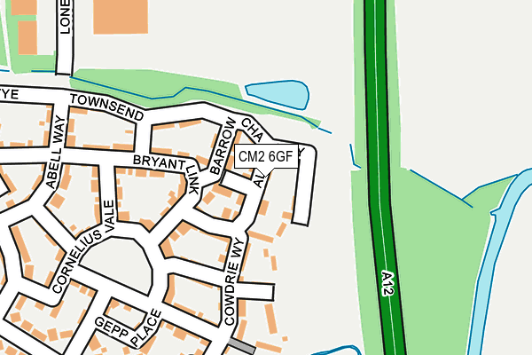 CM2 6GF map - OS OpenMap – Local (Ordnance Survey)