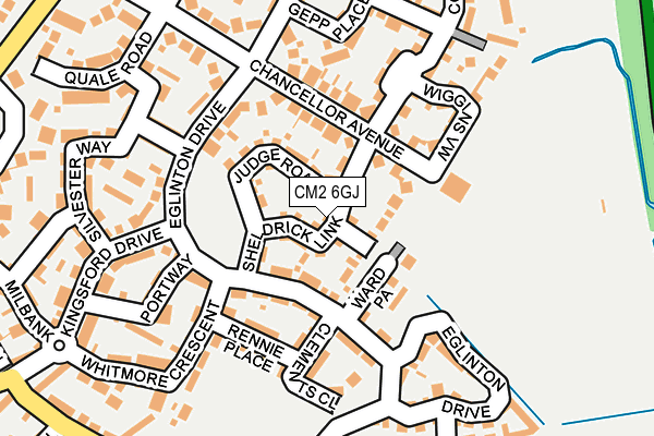CM2 6GJ map - OS OpenMap – Local (Ordnance Survey)