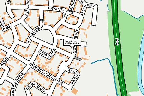 CM2 6GL map - OS OpenMap – Local (Ordnance Survey)