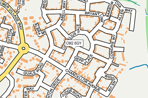 CM2 6GY map - OS OpenMap – Local (Ordnance Survey)