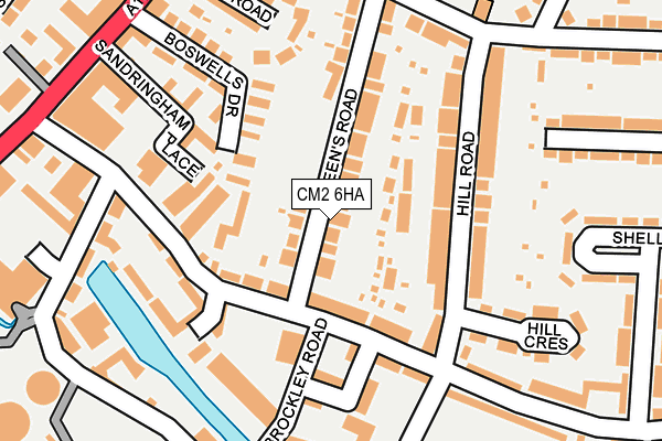 CM2 6HA map - OS OpenMap – Local (Ordnance Survey)