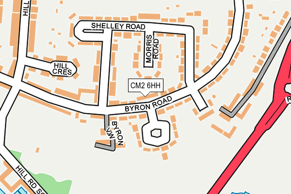 CM2 6HH map - OS OpenMap – Local (Ordnance Survey)