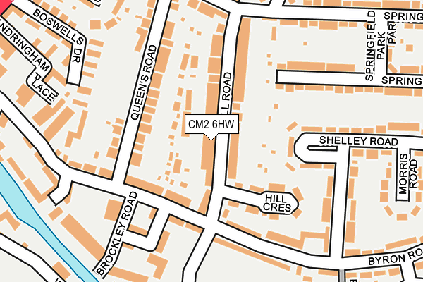 CM2 6HW map - OS OpenMap – Local (Ordnance Survey)