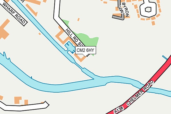 CM2 6HY map - OS OpenMap – Local (Ordnance Survey)