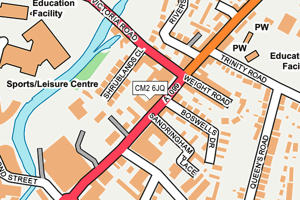 CM2 6JQ map - OS OpenMap – Local (Ordnance Survey)