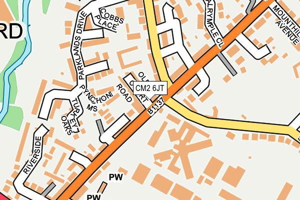 CM2 6JT map - OS OpenMap – Local (Ordnance Survey)