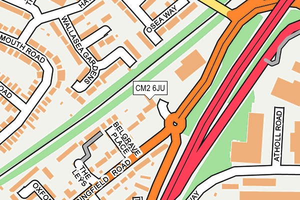 CM2 6JU map - OS OpenMap – Local (Ordnance Survey)
