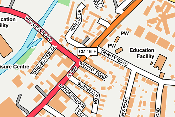 CM2 6LF map - OS OpenMap – Local (Ordnance Survey)