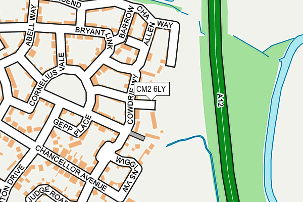 CM2 6LY map - OS OpenMap – Local (Ordnance Survey)