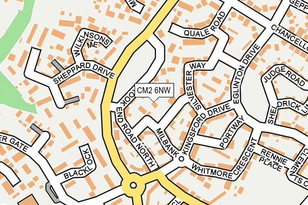 CM2 6NW map - OS OpenMap – Local (Ordnance Survey)