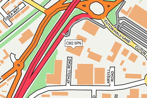 CM2 6PN map - OS OpenMap – Local (Ordnance Survey)