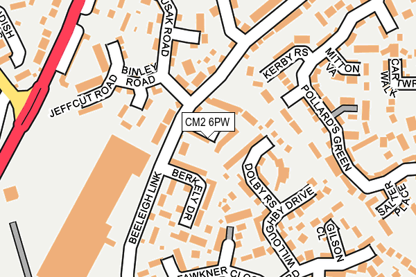CM2 6PW map - OS OpenMap – Local (Ordnance Survey)