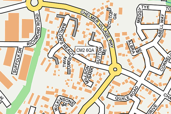 CM2 6QA map - OS OpenMap – Local (Ordnance Survey)