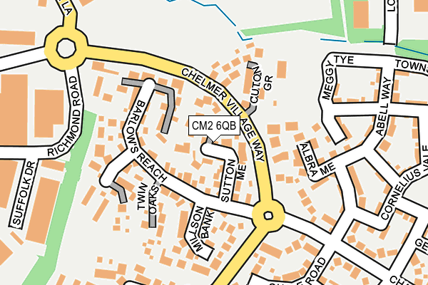 CM2 6QB map - OS OpenMap – Local (Ordnance Survey)