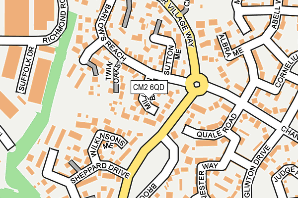 CM2 6QD map - OS OpenMap – Local (Ordnance Survey)